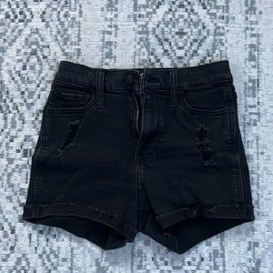Hollister black shorts with rips size 0
